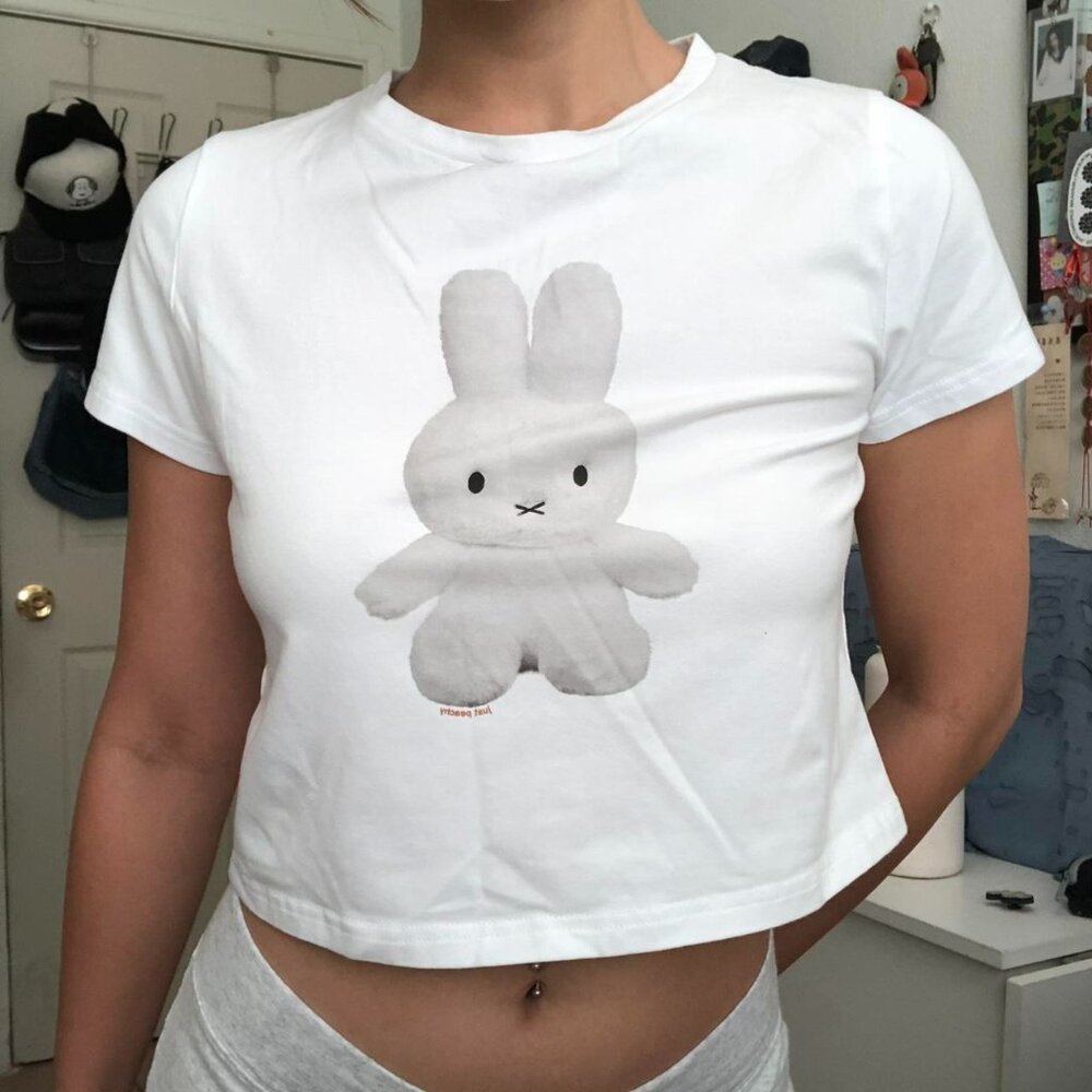 Women's White Crop-top